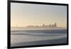 USA, Washington State. Morning fog Seattle. Calm Puget Sound. Variety of boat traffic. Waterfront s-Trish Drury-Framed Photographic Print