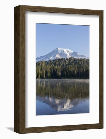 USA, Washington State. Mount Rainier National Park, Mount Rainier from Reflections Lake-Jamie & Judy Wild-Framed Photographic Print