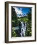 USA, Washington State, Mount Rainier National Park, Mount Rainier, waterfall-George Theodore-Framed Photographic Print