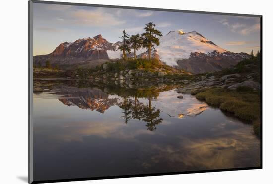 USA, Washington State. Mt Baker reflects in Park Butte Lake.-Jaynes Gallery-Mounted Photographic Print