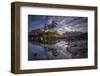 USA, Washington State. Mt Baker reflects in Park Butte Lake.-Jaynes Gallery-Framed Photographic Print