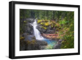 USA, Washington State, Mt. Rainier National Park. Silver Falls on the Ohanapecosh River.-Christopher Reed-Framed Photographic Print