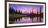 USA, Washington State, Mt. Rainier National Park. Tipsoo Lake panoramic at sunset.-Jaynes Gallery-Framed Photographic Print