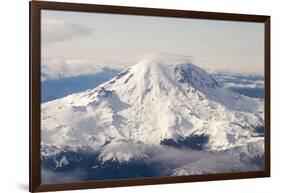 USA, Washington State, Mt Rainier with Cap Cloud-Trish Drury-Framed Photographic Print