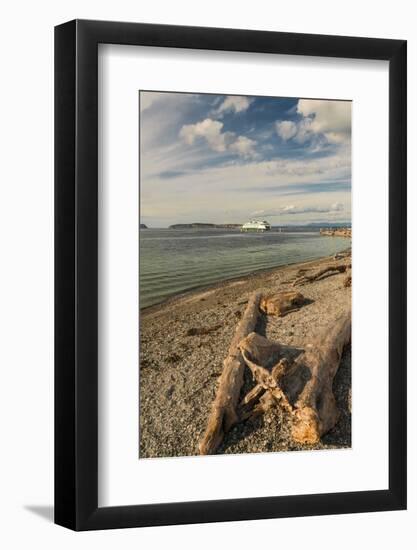 USA, Washington State, Mukilteo. Ferry to Whidbey Island on the Puget Sound-Richard Duval-Framed Photographic Print