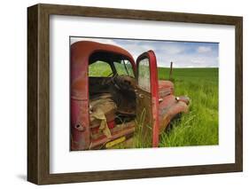 USA, Washington State, Old Colorful Field Truck in field-Terry Eggers-Framed Photographic Print