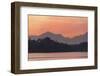 USA, Washington State. Olympic Mountains silhouetted in dramatic light. Calm Puget Sound.-Trish Drury-Framed Photographic Print