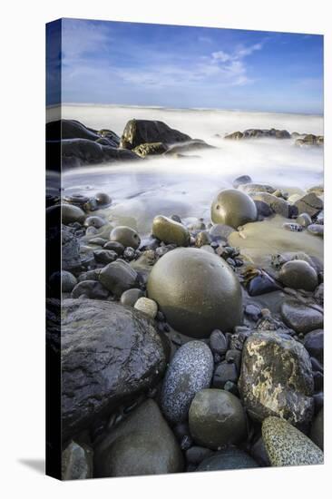 USA, Washington State, Olympic NP. Sunrise on coast beach and rocks.-Jaynes Gallery-Stretched Canvas