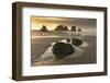 USA, Washington State, Olympic NP. Sunrise on coast beach and rocks.-Jaynes Gallery-Framed Photographic Print