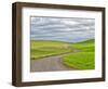 USA, Washington State, Palouse. Backcountry road leading through winter and spring wheat fields-Terry Eggers-Framed Photographic Print