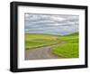 USA, Washington State, Palouse. Backcountry road leading through winter and spring wheat fields-Terry Eggers-Framed Photographic Print