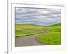 USA, Washington State, Palouse. Backcountry road leading through winter and spring wheat fields-Terry Eggers-Framed Photographic Print