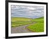 USA, Washington State, Palouse. Backcountry road leading through winter and spring wheat fields-Terry Eggers-Framed Photographic Print