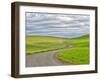 USA, Washington State, Palouse. Backcountry road leading through winter and spring wheat fields-Terry Eggers-Framed Photographic Print