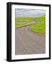 USA, Washington State, Palouse. Backcountry road leading through winter and spring wheat fields-Terry Eggers-Framed Photographic Print