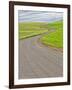 USA, Washington State, Palouse. Backcountry road leading through winter and spring wheat fields-Terry Eggers-Framed Photographic Print