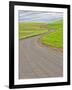 USA, Washington State, Palouse. Backcountry road leading through winter and spring wheat fields-Terry Eggers-Framed Photographic Print