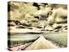USA, Washington State, Palouse. Country backroad through spring crops-Terry Eggers-Stretched Canvas