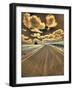 USA, Washington State, Palouse. Country backroad through spring crops-Terry Eggers-Framed Photographic Print