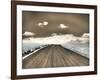 USA, Washington State, Palouse. Country backroad through spring crops-Terry Eggers-Framed Photographic Print