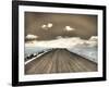 USA, Washington State, Palouse. Country backroad through spring crops-Terry Eggers-Framed Photographic Print