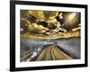 USA, Washington State, Palouse. Country backroad through spring crops-Terry Eggers-Framed Photographic Print