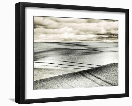 USA, Washington State, Palouse. Crops growing on the rolling hills of the Palouse-Terry Eggers-Framed Photographic Print