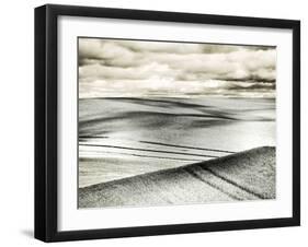 USA, Washington State, Palouse. Crops growing on the rolling hills of the Palouse-Terry Eggers-Framed Photographic Print