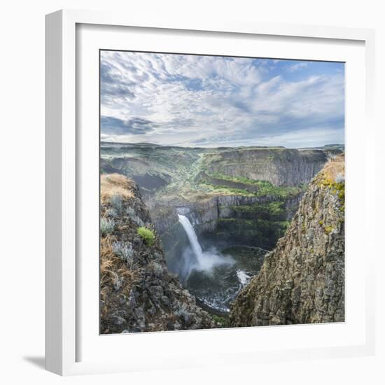 USA. Washington State. Palouse Falls in the spring, at Palouse Falls State Park.-Gary Luhm-Framed Photographic Print