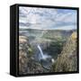 USA. Washington State. Palouse Falls in the spring, at Palouse Falls State Park.-Gary Luhm-Framed Stretched Canvas