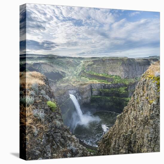 USA. Washington State. Palouse Falls in the spring, at Palouse Falls State Park.-Gary Luhm-Stretched Canvas