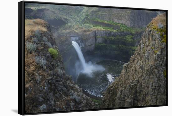 USA. Washington State. Palouse Falls in the spring, at Palouse Falls State Park.-Gary Luhm-Framed Stretched Canvas
