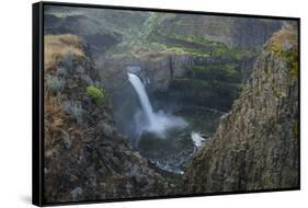 USA. Washington State. Palouse Falls in the spring, at Palouse Falls State Park.-Gary Luhm-Framed Stretched Canvas