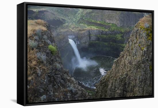 USA. Washington State. Palouse Falls in the spring, at Palouse Falls State Park.-Gary Luhm-Framed Stretched Canvas