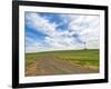 USA, Washington State, Palouse. Field road leading to weather vane-Terry Eggers-Framed Photographic Print