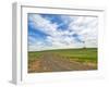 USA, Washington State, Palouse. Field road leading to weather vane-Terry Eggers-Framed Photographic Print