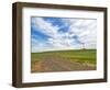 USA, Washington State, Palouse. Field road leading to weather vane-Terry Eggers-Framed Photographic Print