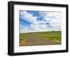 USA, Washington State, Palouse. Field road leading to weather vane-Terry Eggers-Framed Photographic Print