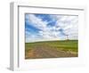 USA, Washington State, Palouse. Field road leading to weather vane-Terry Eggers-Framed Photographic Print