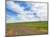 USA, Washington State, Palouse. Field road leading to weather vane-Terry Eggers-Mounted Photographic Print