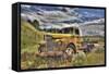 USA, Washington State, Palouse. Old Truck Abandoned in Field-Terry Eggers-Framed Stretched Canvas