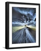 USA, Washington State, Palouse region, Backcountry road leading to Lone Tree-Terry Eggers-Framed Photographic Print