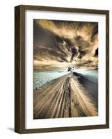 USA, Washington State, Palouse region, Backcountry road leading to Lone Tree-Terry Eggers-Framed Photographic Print