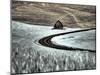 USA, Washington State, Palouse. Road running through the crops with barn along side the road-Terry Eggers-Mounted Photographic Print