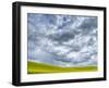 USA, Washington State, Palouse, Spring canola field with beautiful clouds-Terry Eggers-Framed Photographic Print