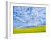 USA, Washington State, Palouse, Spring canola field with beautiful clouds-Terry Eggers-Framed Photographic Print