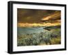 USA, Washington State, Palouse. Spring Poppies and Backcountry road through wheat field and clouds-Terry Eggers-Framed Photographic Print