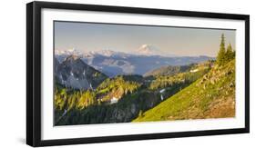 USA. Washington State. Panorama of Mt. Adams, Goat Rocks and Double Peak-Gary Luhm-Framed Photographic Print