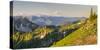 USA. Washington State. Panorama of Mt. Adams, Goat Rocks and Double Peak-Gary Luhm-Stretched Canvas
