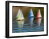 Usa, Washington State, Renton. Remote control sailboats at Gene Coulon Park on Lake Washington.-Merrill Images-Framed Photographic Print